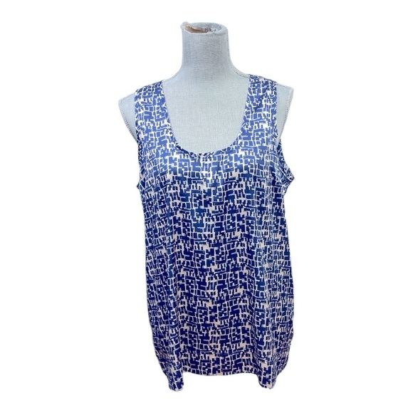 Joyce & Girls Silk Print tank top size XL - Picture 1 of 11